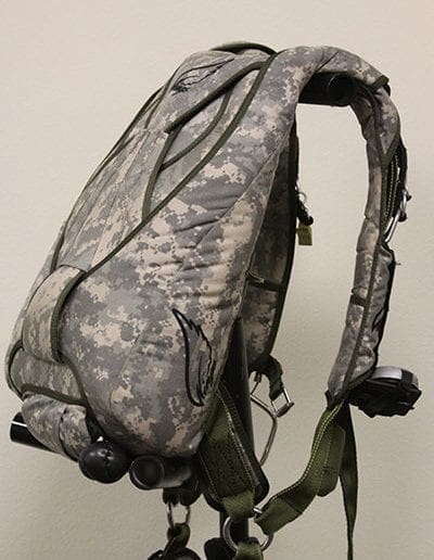 Wings camouflage colored container side view