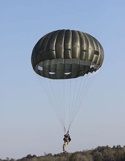 Landing in an Invasion II Non-Steerable parachute