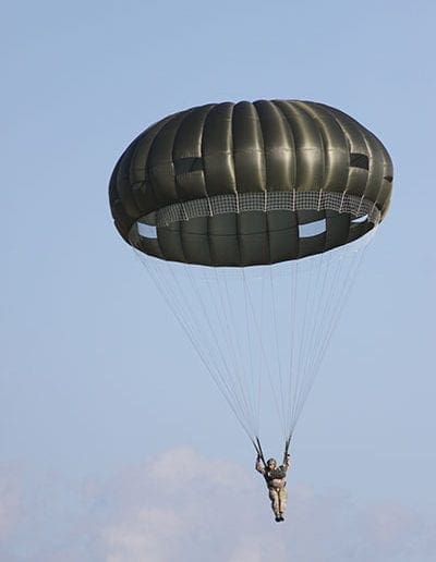 Descending in an Invasion II Non-Steerable parachute