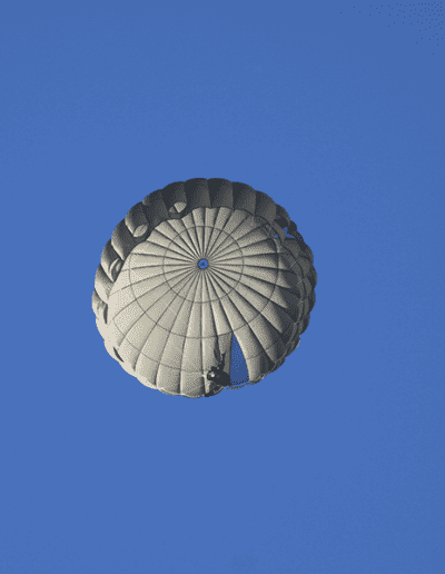 Descending in an Invasion II Steerable parachute