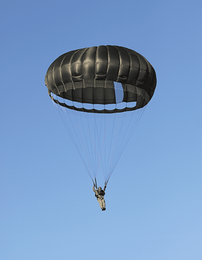 Descending in an Invasion II Steerable parachute
